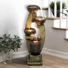 Modern Indoor Water Fountain w/Lights Waterfall Feature for Home