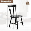 Windsor Chair Rubber Wood Dining Chair with Spindle Back