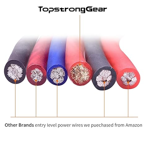 4 Gauge Black Power/Ground Wire-Copper Clad Aluminum CCA-True 4 AWG Power Wire-True Spec and Soft Touch Cable (Black)