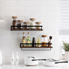 Floating Shelves Wall Mounted Storage Shelves for Kitchen, Bathroom,Set of 2 Brown