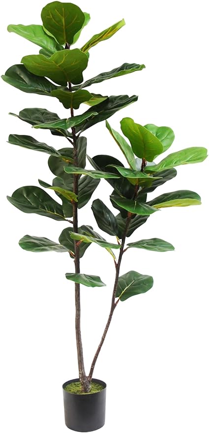 fiddle leaf fig branch artificial Artificial Fiddle Leaf Fig Tree, Tall Fake Fig tree in Pot, Faux Floor – Salvage & Co Indy
