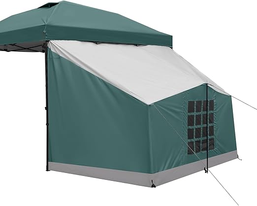 Side Tent Pop Up Canopy, Easy Setup Gazebo Attachment, Camping Tent Green (Canopy and Bracket NOT Included)