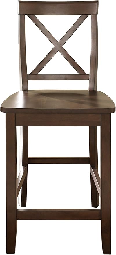 X-Back Bar Stool (Set of 2), Vintage Mahogany