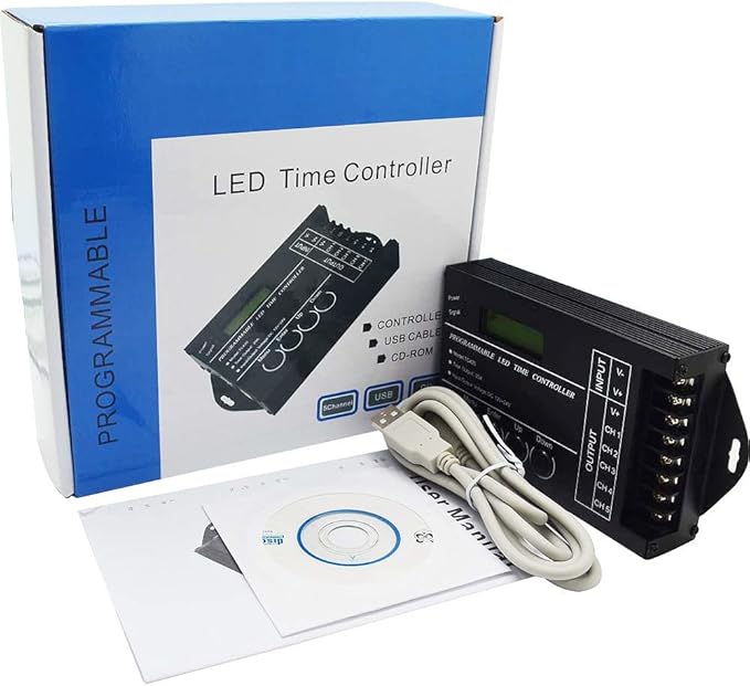 Dimmer Light Timer Controller, 12V/24V Time Cotrollers Programmable Timers Digital Box Switch-Lights Smart