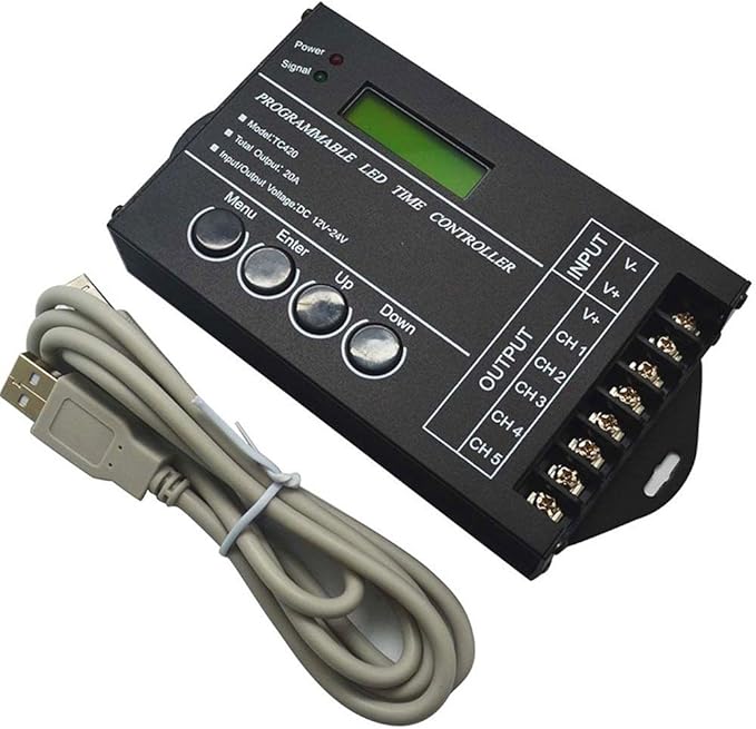 Dimmer Light Timer Controller, 12V/24V Time Cotrollers Programmable Timers Digital Box Switch-Lights Smart