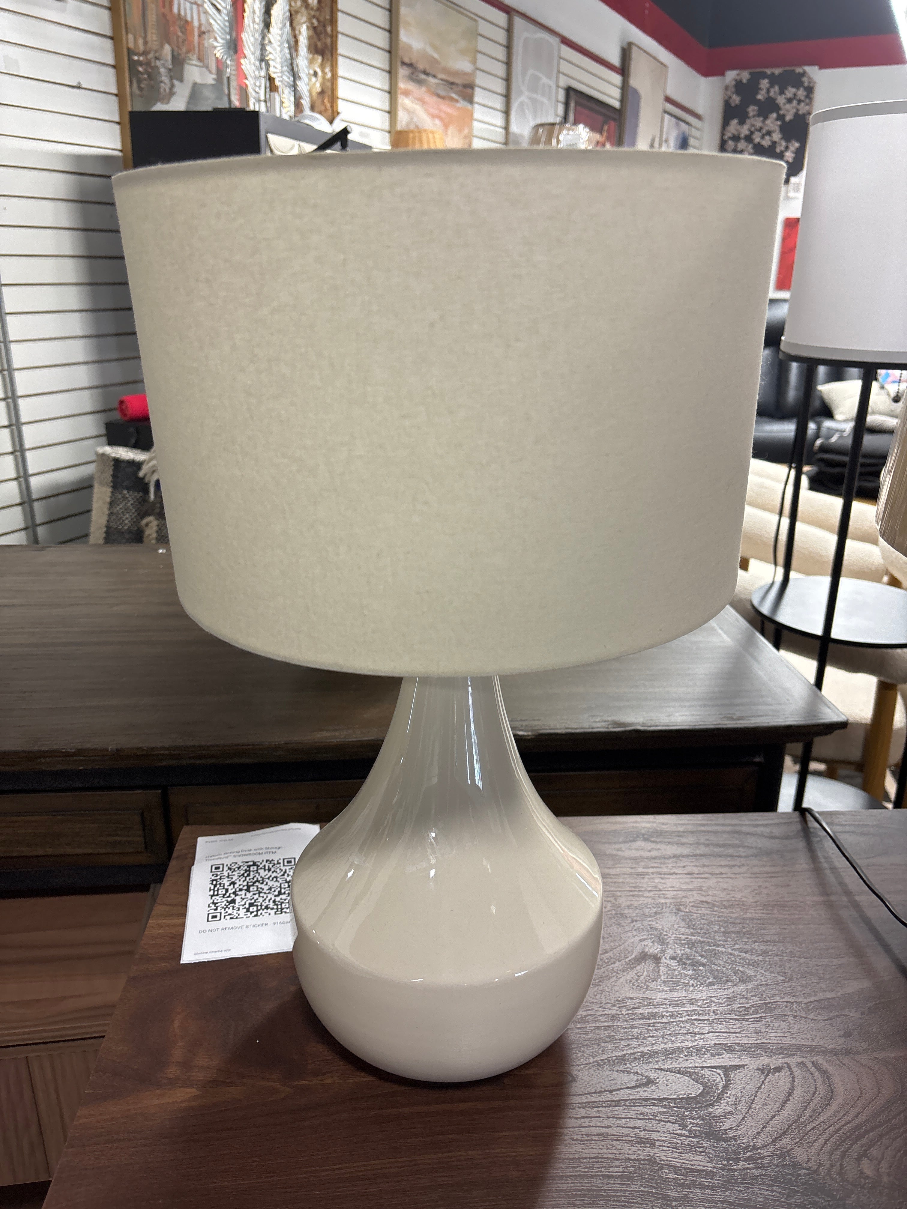 21.75"x11.5" Montreal Wren Assembled Table Lamp - White SHOWROOM ITEM