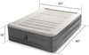 TruAire Luxury Queen Sized Air Mattress Airbed with Built-in Air Pump and Carrying Storage Bag, Gray