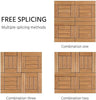 27PCS Natural Wood Deck Tiles Interlocking Patio Deck Tiles Solid Wood and Plastic Indoor&Outdoor