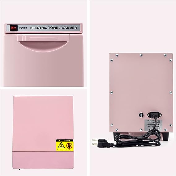 Pink Towel Warmer, Professional Hot Towel Warmer, High Tempearture Mini Towel Warmer Perfect for Home, Salon, Barber（No Towel