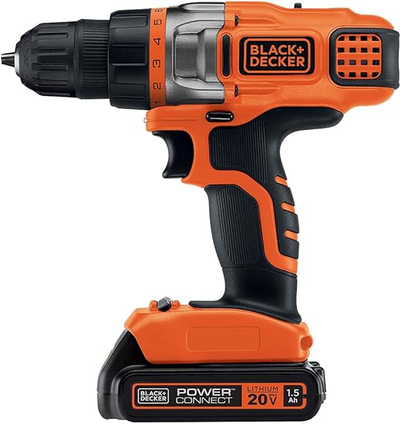 20V MAX Cordless Drill Driver with Battery and Charger, LED Work Light