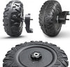 4-Pack PU Solid Rubber Tire for Power Wheels Ride on Car ﻿Alligator Tires Wheels Upgrade, 13in Wheels 1.2CM/0.47in Aperture Front/Rear Wheel for Car/SUV/UTV/ATV/Motorcycle Replacement Parts