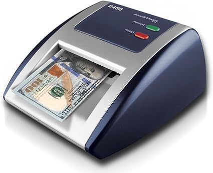 Counterfeit Money Checker Machine, Magnetic, Infrared, Watermark and Micro-Printing Detection in Less Than 1 Second with Audible and Visual Alert for Suspicious Bill