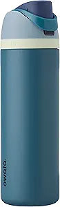 24oz Owala FreeSip Stainless Steel Water Bottle - Denim SHOWROOM ITEM