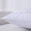 2 Pack Throw Pillow Covers Euro Sham Covers Pillow Shams Pillow Cover Embroidery 26 by 26 inches (European, White/Gold)