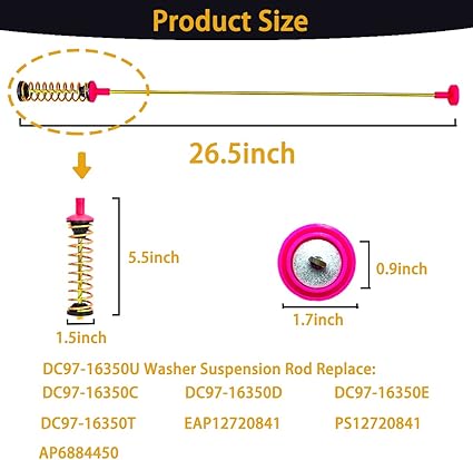 2025 Upgrade Washer Suspension Rod Kit(OEM), Fit for Samsung Washing Machine