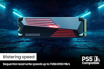 990 PRO w/ Heatsink SSD 2TB PCIe 4.0 M.2 Internal Solid State Hard Drive, Fastest Speed for Gaming, Heat Control, Direct Storage and Memory Expansion, Compatible w/ Playstation5