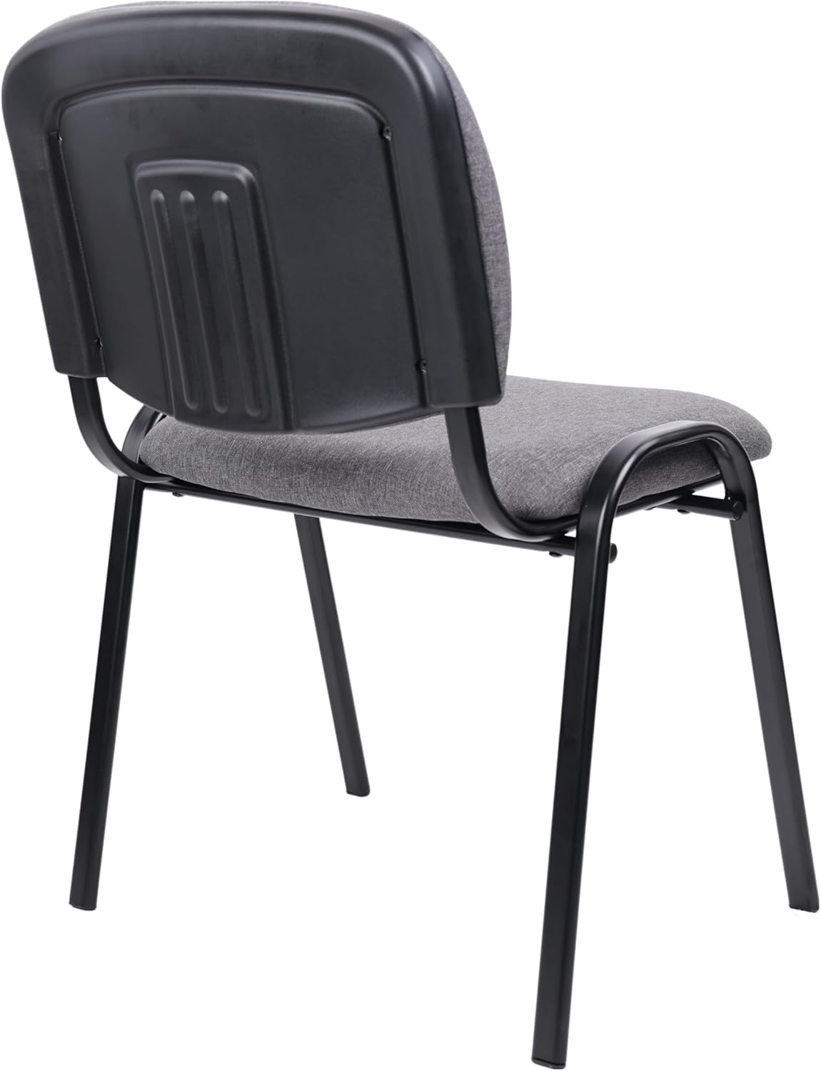 Waiting Room Stacking Chairs with Upholstered Fabric Seat and Back Support Stackable Guest Chairs Grey