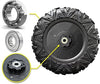 4-Pack PU Solid Rubber Tire for Power Wheels Ride on Car ﻿Alligator Tires Wheels Upgrade, 13in Wheels 1.2CM/0.47in Aperture Front/Rear Wheel for Car/SUV/UTV/ATV/Motorcycle Replacement Parts
