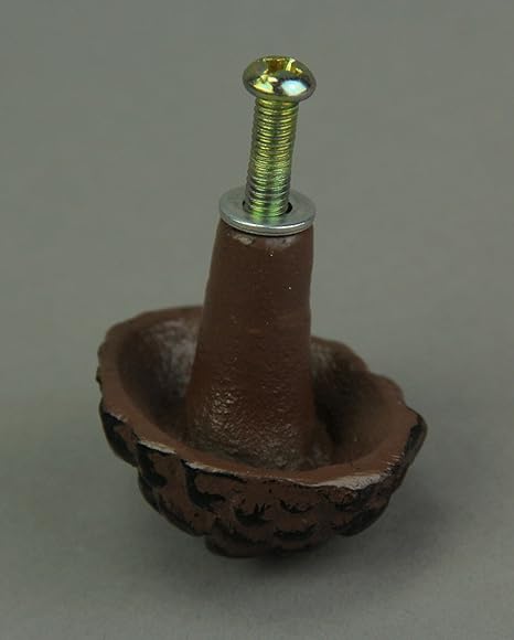 Rustic Brown Woodland Pine Cone 24 Piece Cast Iron Drawer Pull Set