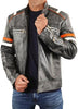 Black Leather Jacket Men - Black Real Lambskin Mens Motorcycle Jacket