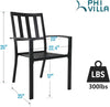 1 Pc Patio Metal Dining Chairs, Outdoor Wroght Iron Seating Dining Chairs, Stackable Bistro Chair