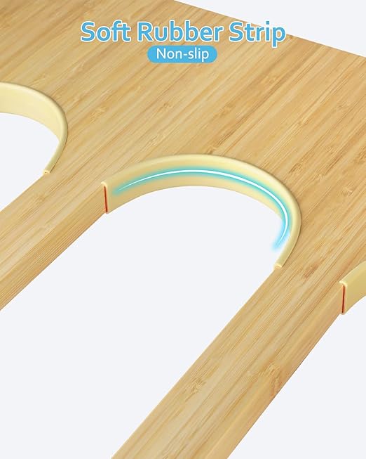 Bamboo Surf Stand - Vertical Surf Board Holder of Free Wall Mount