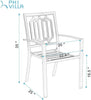1-Piece Stackable Wrought Iron Patio Dining Chair