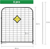 8 Pack Decorative Garden Fence Outdoor Metal RustProof Landscape Iron Wire Border Patio Fences Flower Fencing Animal Barrier Section Panels Decor