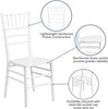 2 Pack HERCULES Series White Wood Chiavari Chair