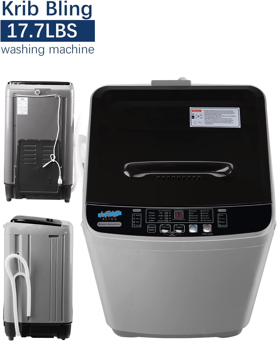 Portable Compact Laundry Washer with Drain Pump