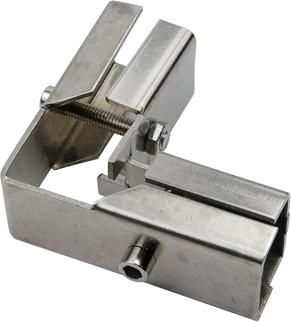 6 Sets 1 Inch Square Tube Clamp Connector,3-Way Square T Tube Fitting,Stainless Steel Square Tube Clamps Joint Chain Link Fence Clamp for 25mm Square Pipe,Thickness 1.8mm