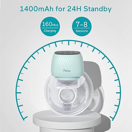Wearable Breast Pump Hands-Free, Electric Portable Breast Pump with 3 Modes & 9 Levels, Rechargeable & Smart Display, Memory Function, Flange, 2 Pack
