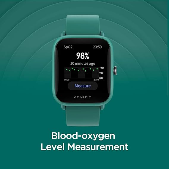 Bip U Pro Smart Watch with Alexa Built-In for Men Women, GPS Fitness Tracker with 60+ Sport Modes, Blood Oxygen Heart Rate Sleep Monitor, 5 ATM Water Resistant, for iPhone Android(Green)