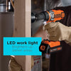 20V MAX Cordless Drill Driver with Battery and Charger, LED Work Light