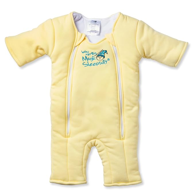 Baby Merlin's Magic Sleepsuit - 100% Cotton Baby Transition Swaddle, Yellow - 3-6 Months