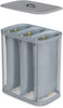 Tota Trio Laundry Hamper Separation Basket with Lid and Removable Bags - Grey