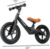 Toddler Balance Bike, Black - No Pedal Sport Bike, Inflated Tire, for Boys and Girls