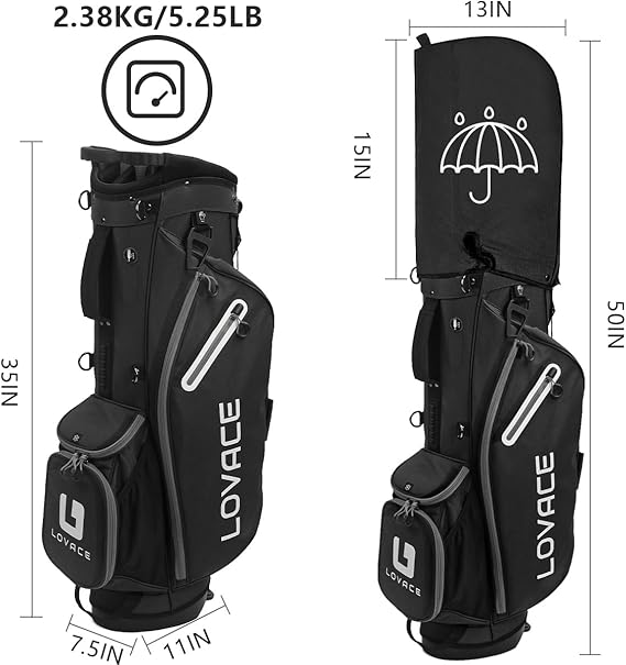 14-Way Golf Stand Bag, Lightweight Golf Bag with Stand for Men and Women