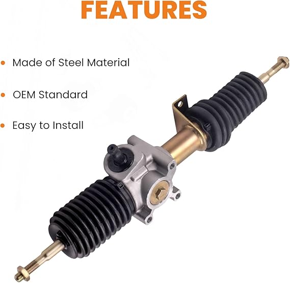 Steering Rack and Pinion with Tie Rod Ends for Polaris Steering Gear Box Assembly