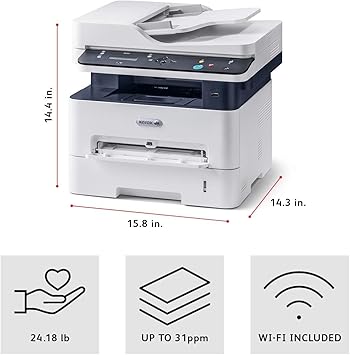 Monochrome Multifunction Printer, White