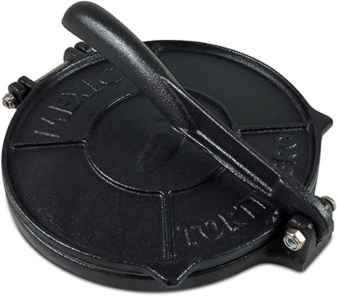 Heavy-Gauge Manual Reastaurant Cast Iron Flour Corn Tortilla Press Maker by Smart Cook