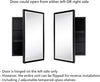 Black Metal Framed Recessed Bathroom Medicine Cabinet with Mirror Rectangle Beveled Vanity Mirrors for Wall