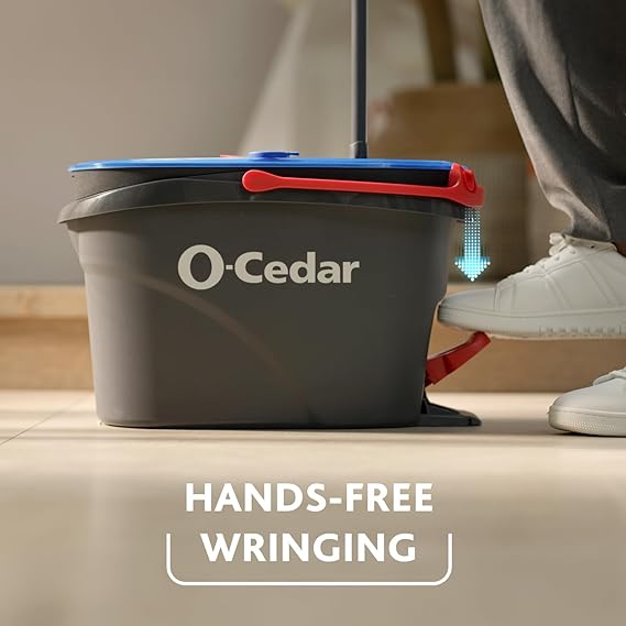 RinseClean Spin Mop & Bucket System | Clean with Clean Water | Removes 99% of Bacteria