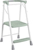 2-Step Kitchen Stepper Adult Folding Step Stool, Kids Folding Stepper, Green