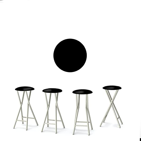 Bar Stools, Black, Set of 4