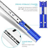 10 Pairs of 16 Inch Hardware 3-Section Soft Close Full Extension Ball Bearing Side Mount Drawer Slides, 100 LB Capacity Drawer Slide