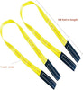 2 Pack Tree Saver, Lift Sling Straps with Reinforced Loops Vehicle Winch Strap 8000 Pound Breaking Strength, Yellow