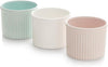 Pleats Porcelain Souffle Dishes, Ramekins Set of 6