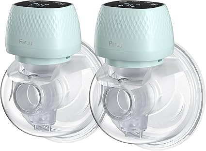 Wearable Breast Pump Hands-Free, Electric Portable Breast Pump with 3 Modes & 9 Levels, Rechargeable & Smart Display, Memory Function, Flange, 2 Pack