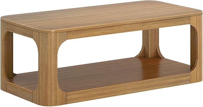 Plank+Beam Solid Wood 40" Modern Rectangular Coffee Table SHOWROOM ITEM